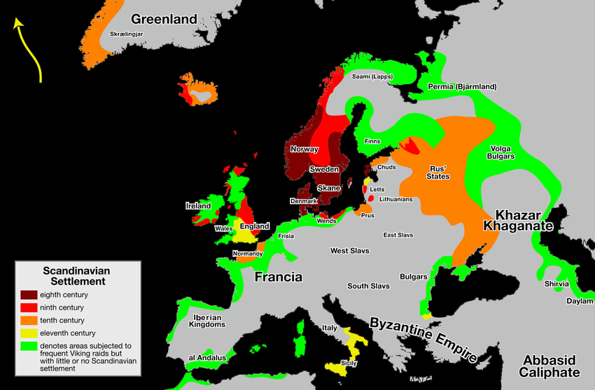 What countries did the Vikings invade