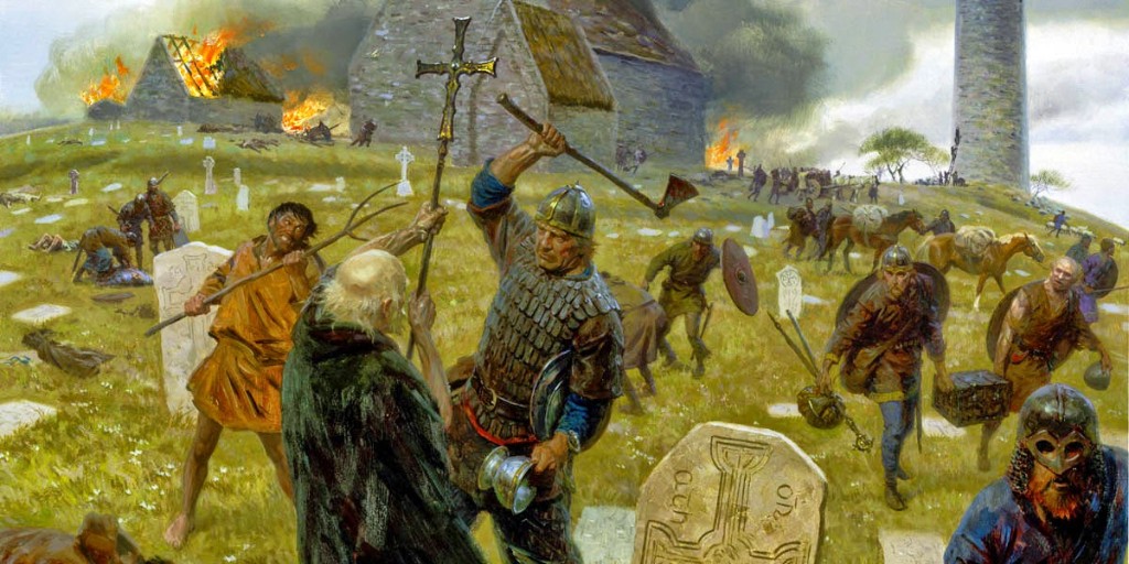 Why did Vikings raid monasteries